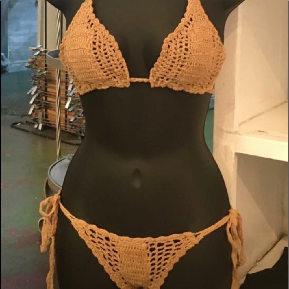 Hand crocheted, Nude, discreetly lined. NWT